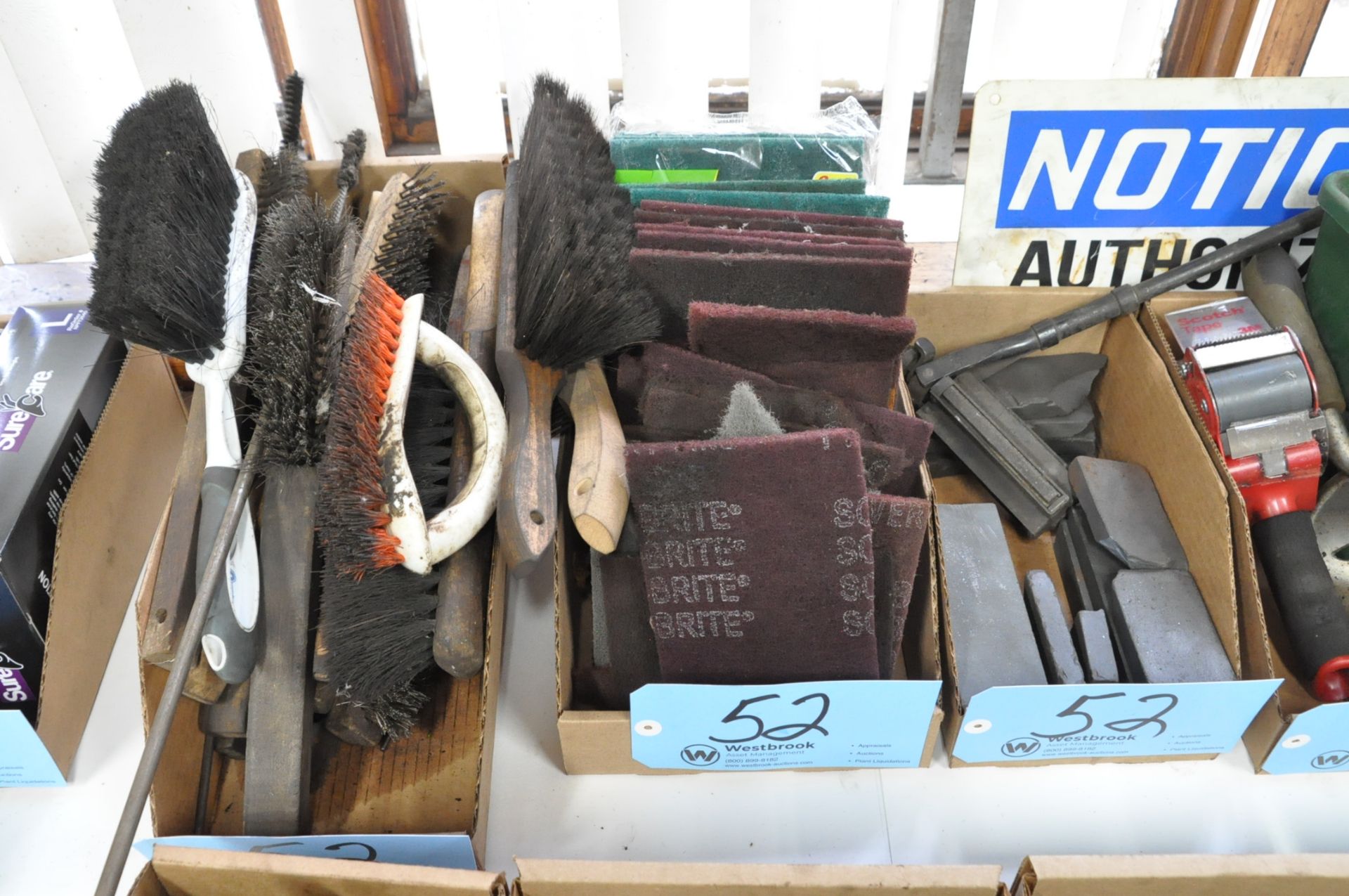 Lot-Scotchbrite Pads, Brushes, Sharpening Stones, Thread Tape, Muffler Clamps, Etc. - Image 2 of 5