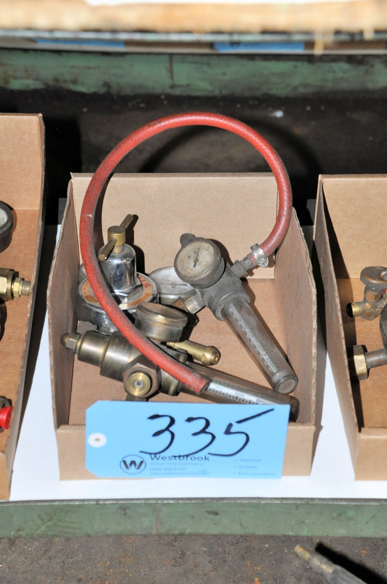 Lot-(3) Various Torch Gauges in (1) Box on Lower Shelf