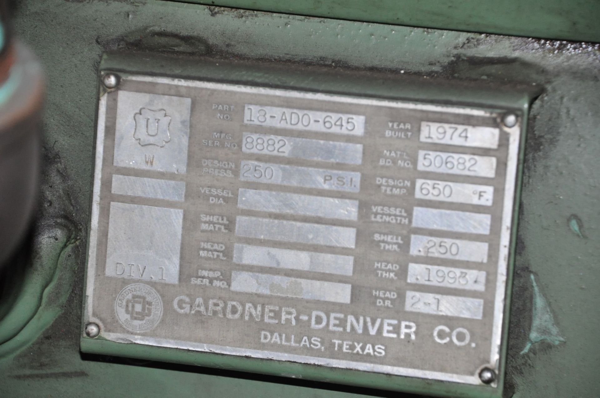 Gardner-Denver 10-HP Horizontal Tank Mounted Air Compressor - Image 2 of 2