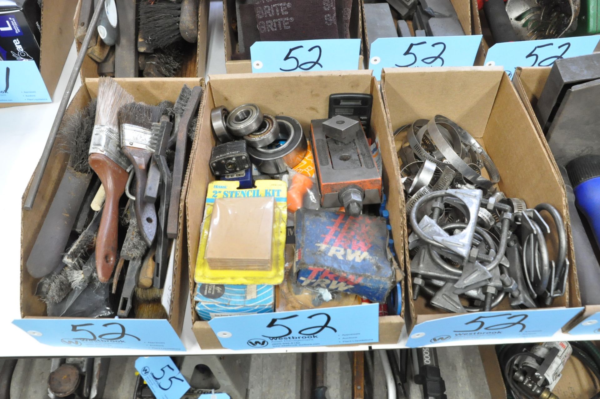 Lot-Scotchbrite Pads, Brushes, Sharpening Stones, Thread Tape, Muffler Clamps, Etc. - Image 4 of 5