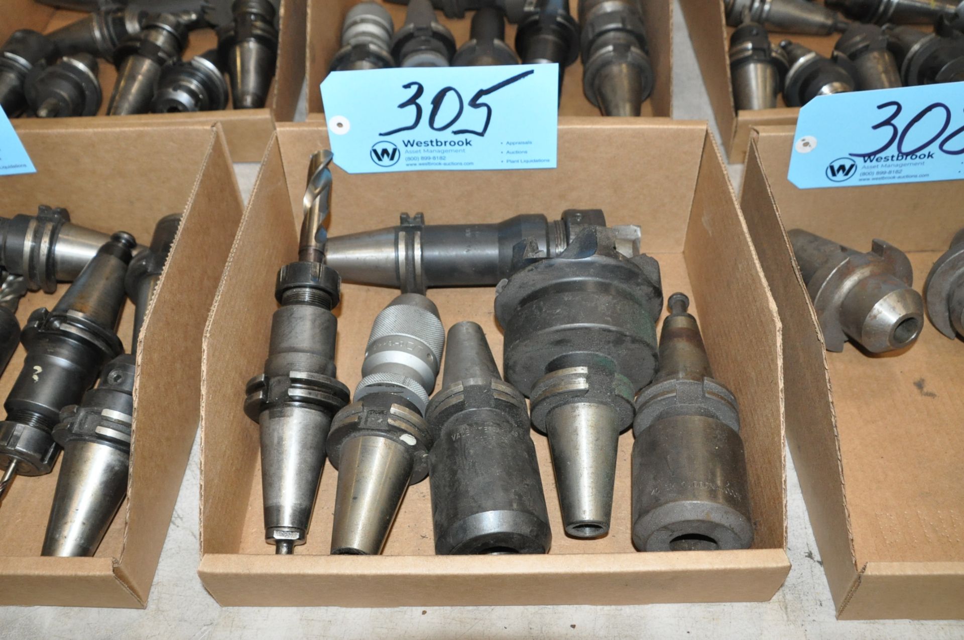 Lot-(6) Various CAT40 Taper Tool Holders in (1) Box