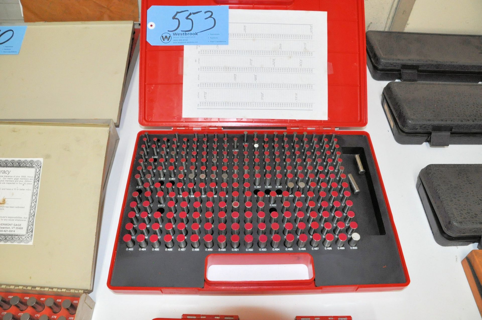 MHC .251 - .500 Pin Gage Set