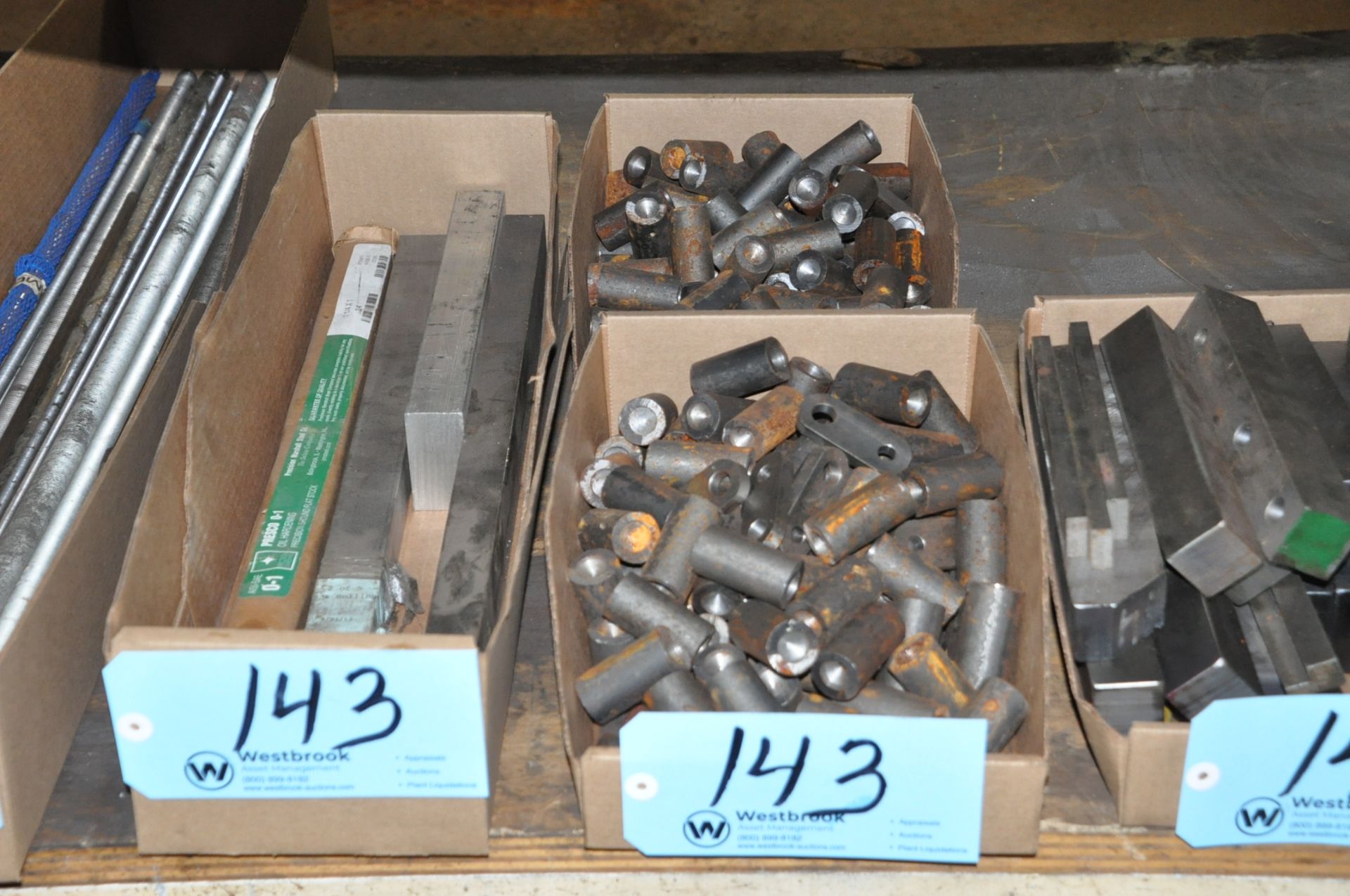Lot-Various Alloy Steel Stock Cutoffs in (5) Boxes Under (1) Table - Image 3 of 4