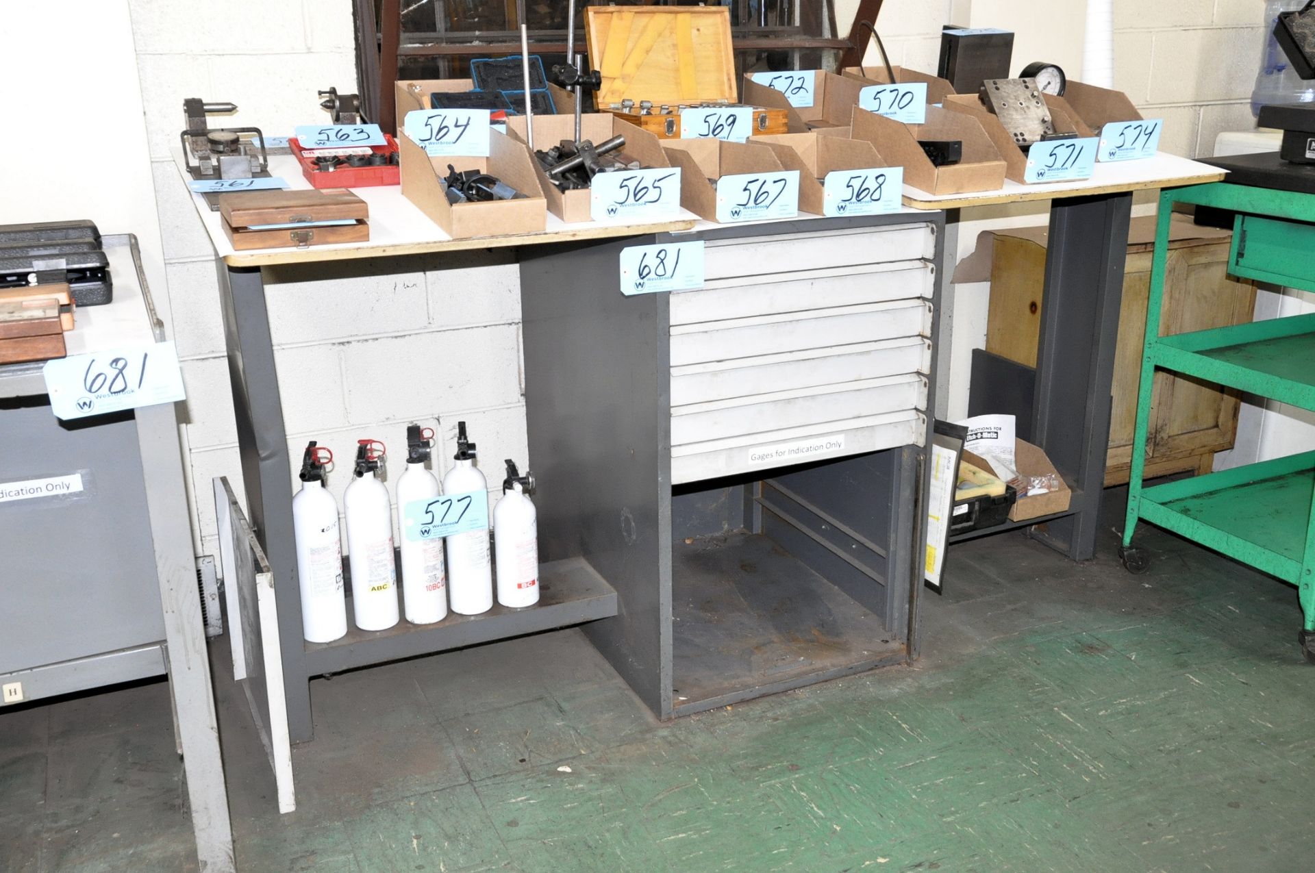 Lot-Steel Work Benches with Fixtures Contents, (Items on Top and Outside Not Included), - Image 2 of 2