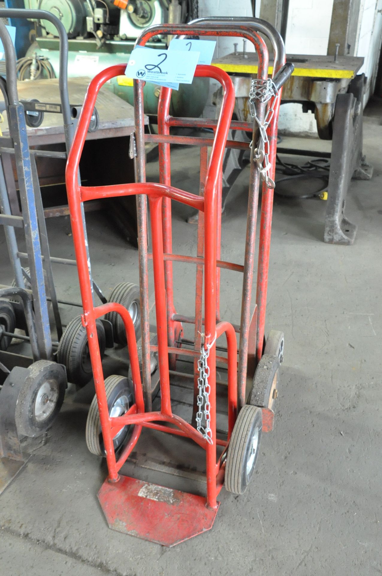 Lot-(2) Red 2-Wheel Hand Carts, (Bldg 2)