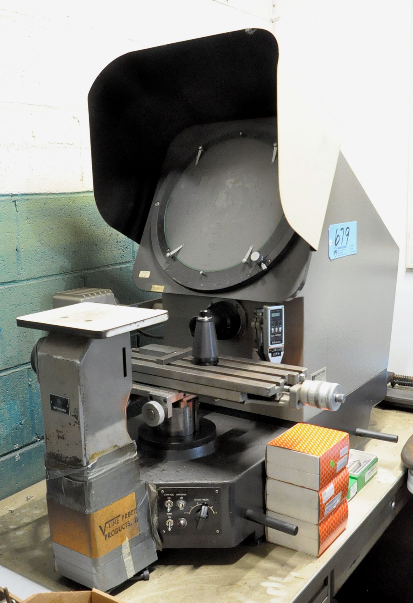 Mitutoyo Model PH-350, 14" Optical Comparator, with Accessories and Desk