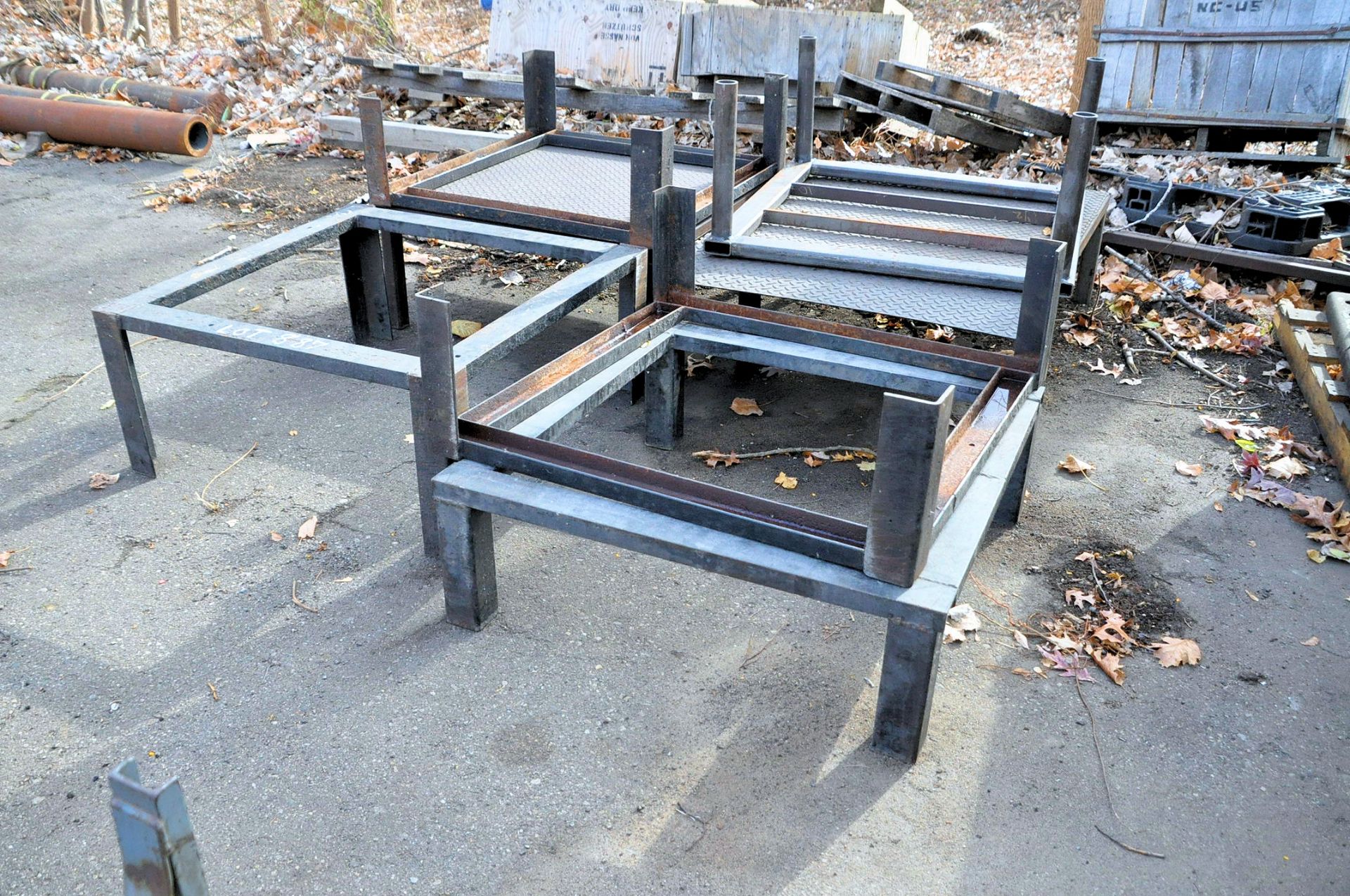 Lot-Various Steel Stands, (Outside South Yard)