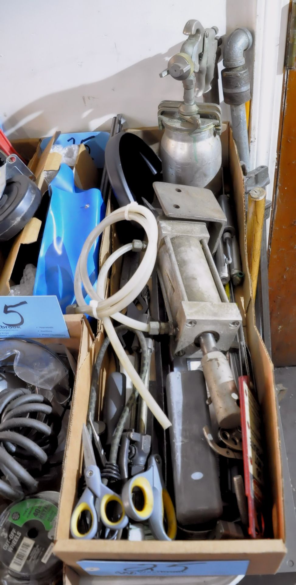 Lot-Chuck Keys, Bin Drawer Organizer, Tape, Cup Gun, Cylinders, Blow Off Tools, Etc. - Image 4 of 8