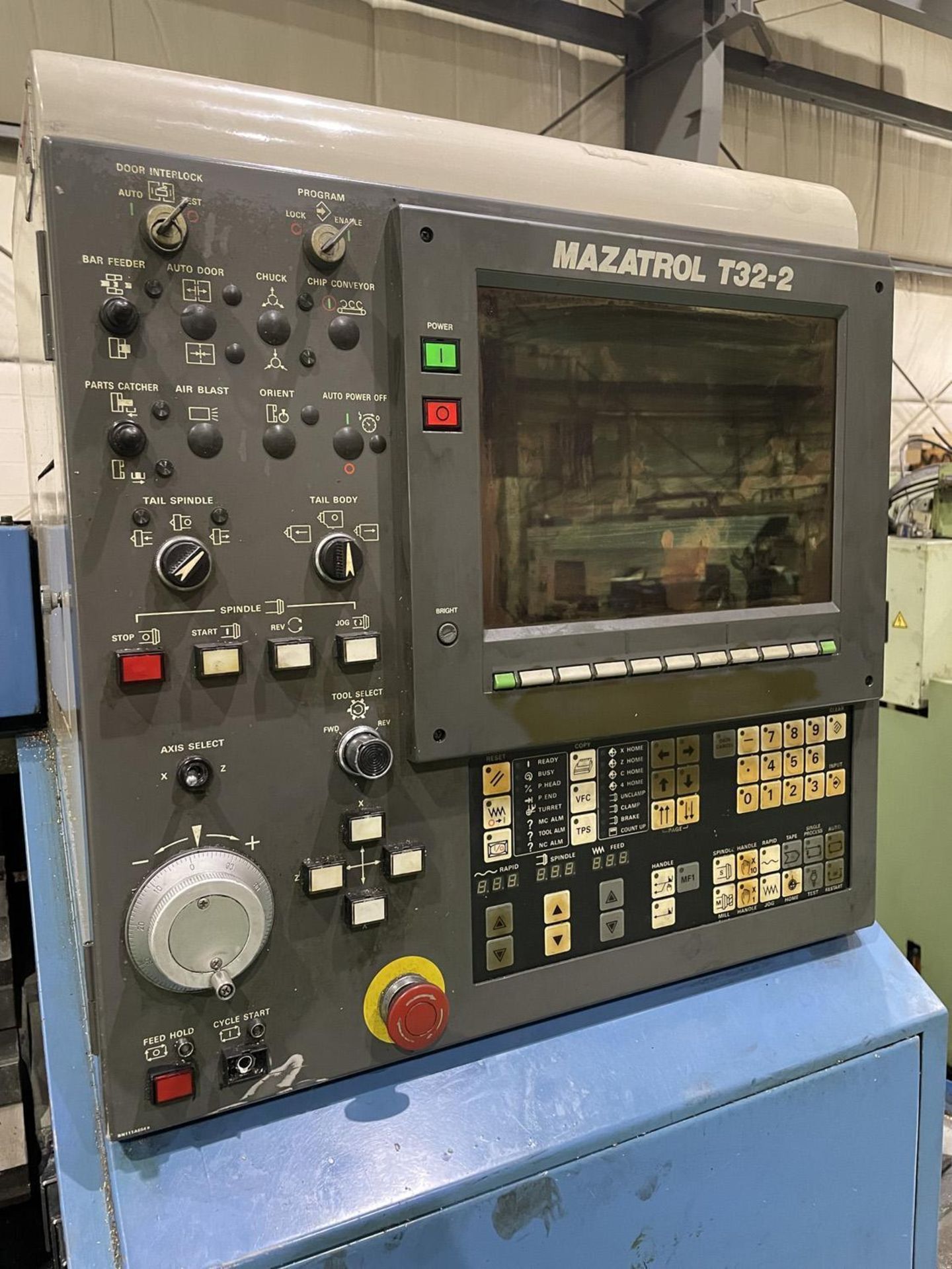 Mazak Quick Turn 18N CNC Lathe / QT18N, Mazatrol T32-2 Control, LNC Barfeed, Programmable Tailstock - Image 7 of 8