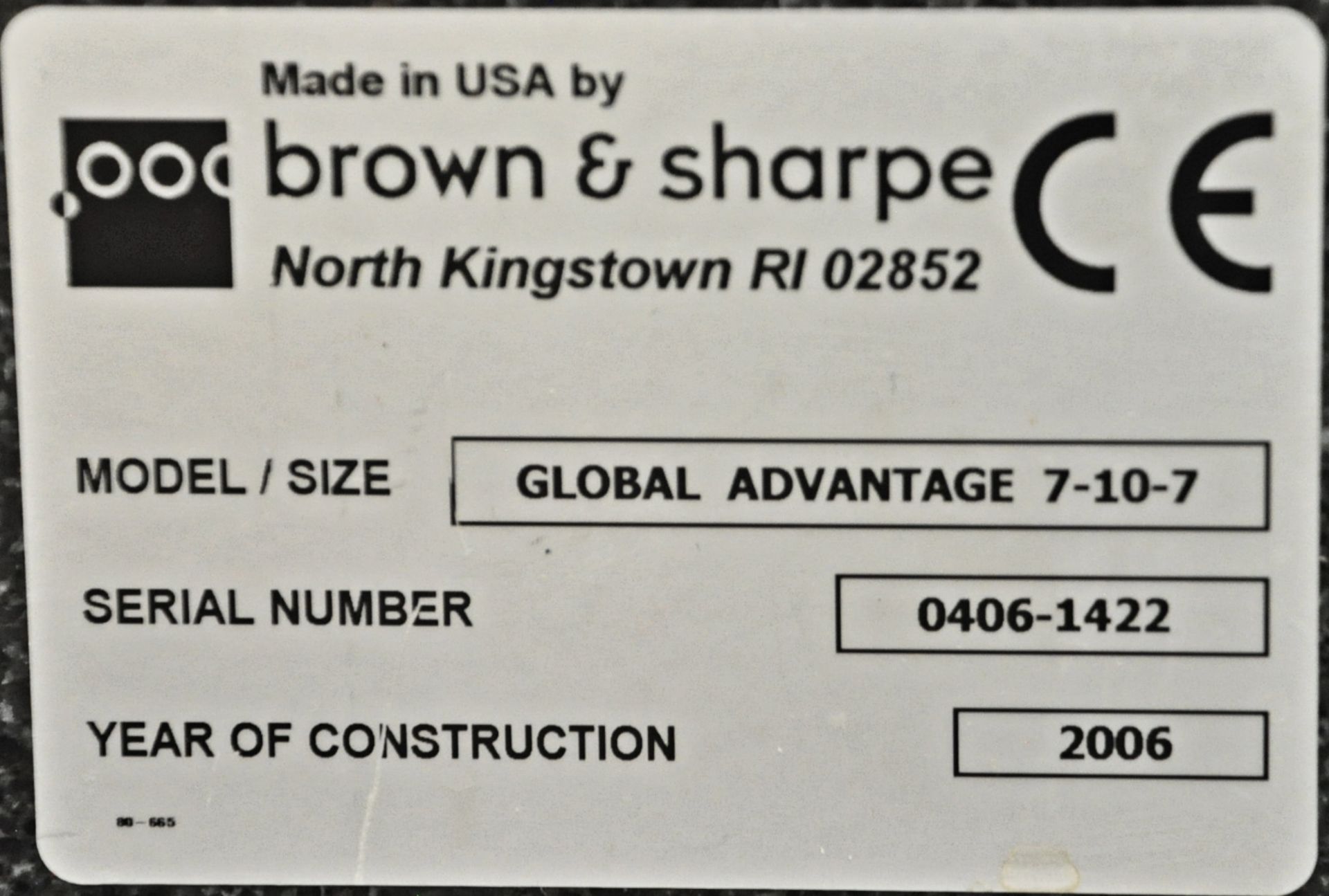 Brown & Sharpe Model Global Advantage 7-10-7, Coordinate Measuring Machine - Image 14 of 14