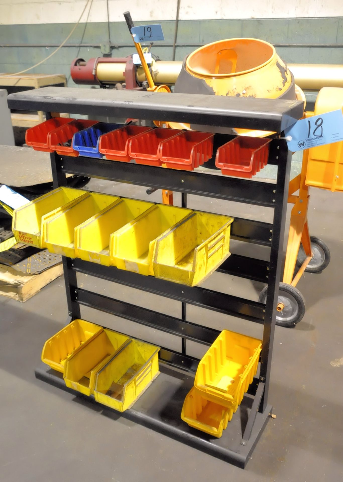 Portable Parts Bin Rack with Bins