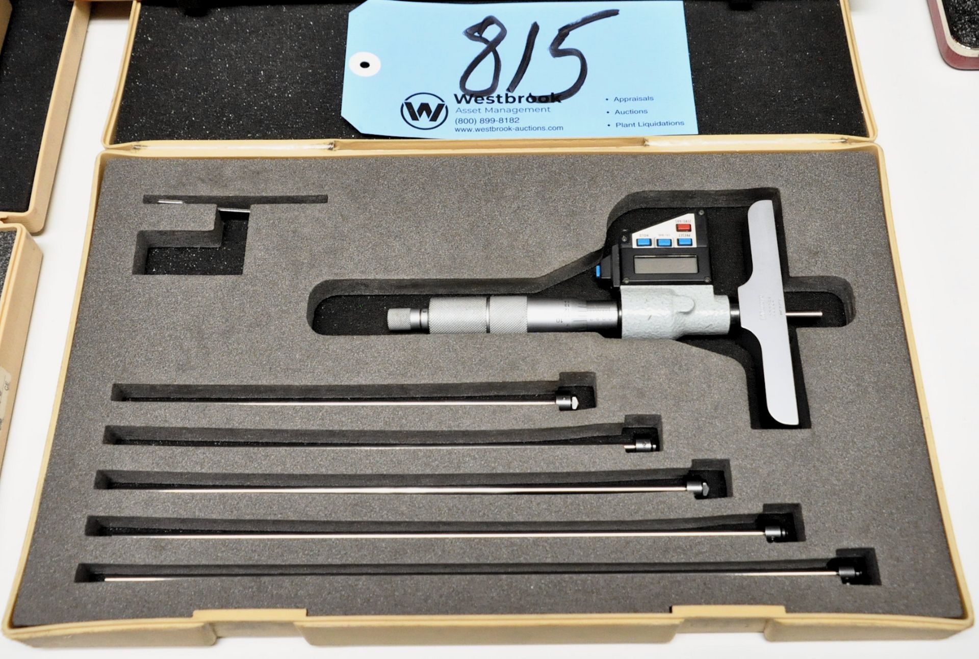 Mitutoyo Digital Depth Micrometer Set with Case