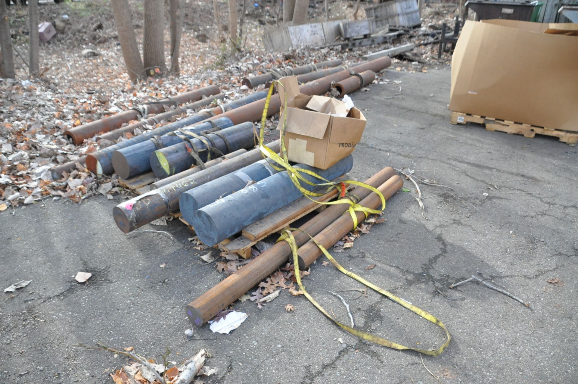 Lot-Steel Solid Round Stock Cutoffs, (Outside South Yard)