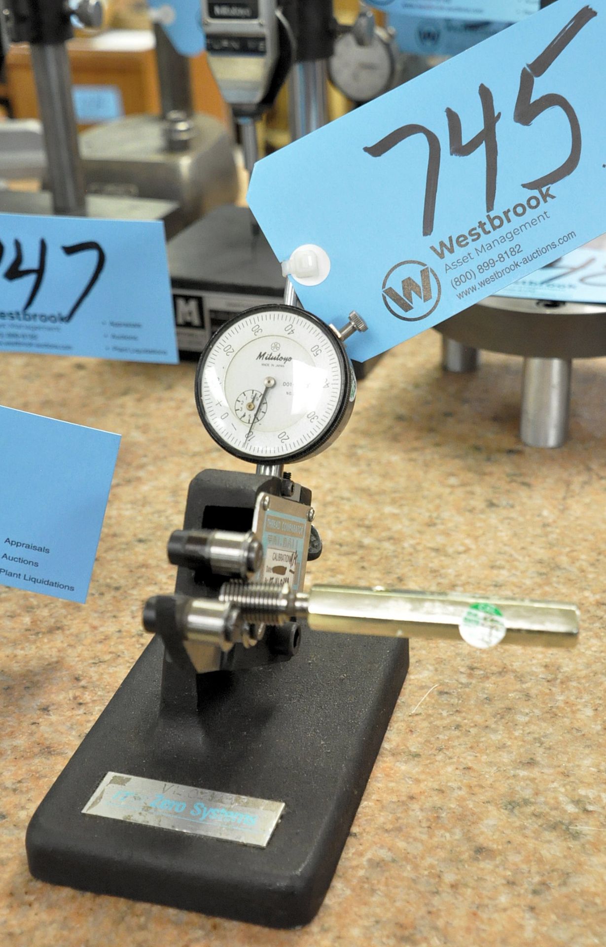 Tri-Roll Thread Comparator with Mitutoyo Dial Force Indicator Gauge - Image 2 of 4