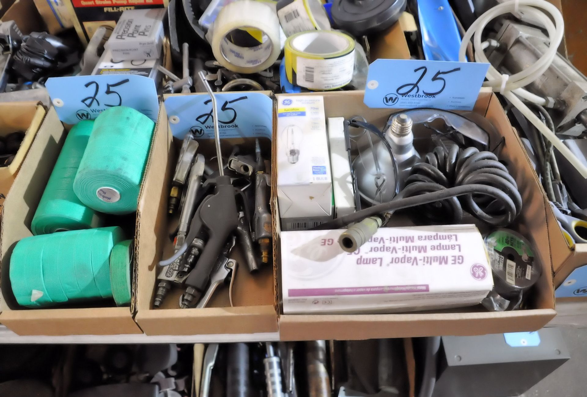 Lot-Chuck Keys, Bin Drawer Organizer, Tape, Cup Gun, Cylinders, Blow Off Tools, Etc. - Image 8 of 8