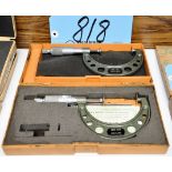 Lot-(2) Mitutoyo 123-127 Disk Micrometers with Cases