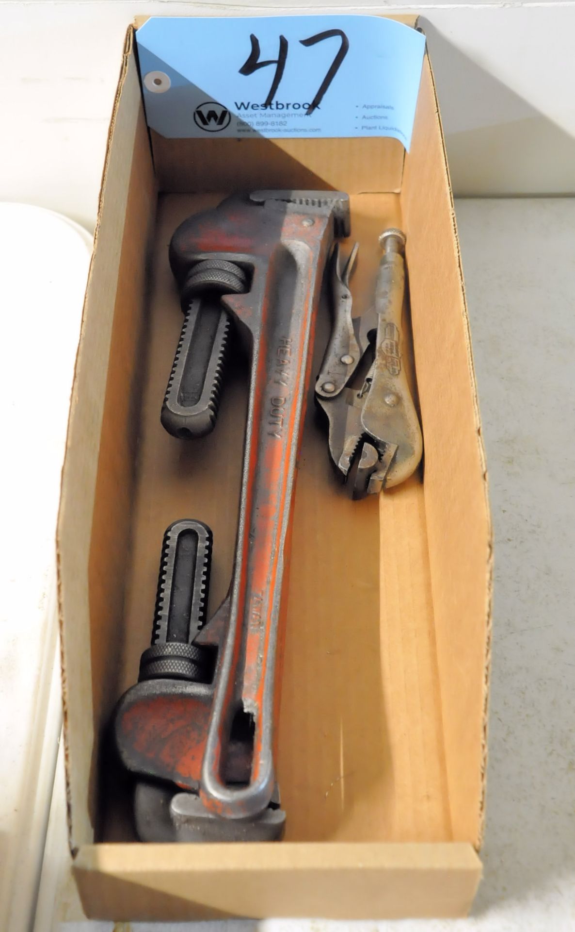 Lot-(1) 18" and (1) 12" Pipe Wrenches in (1) Box