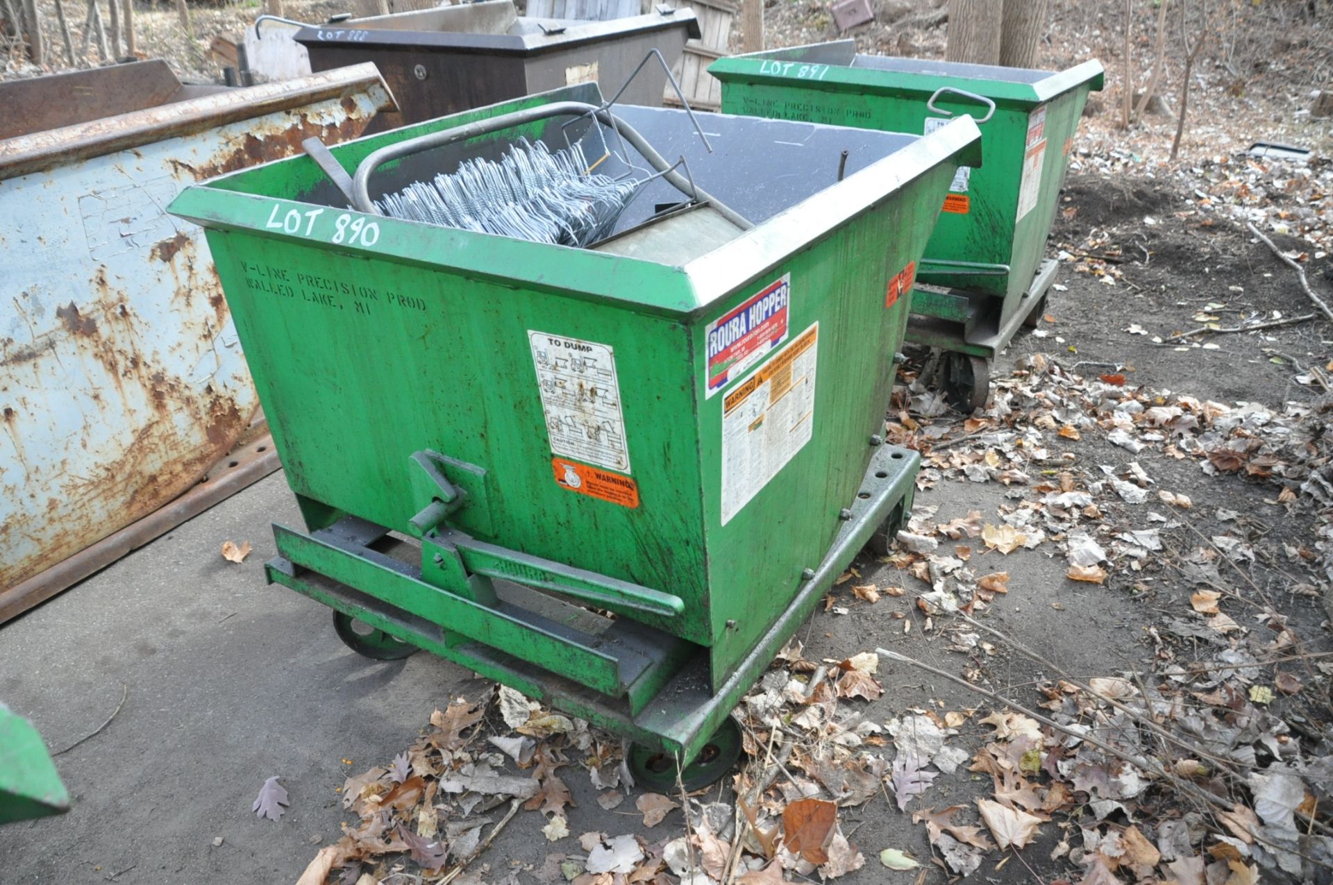 Roura Green Dump Hopper, (Outside South Yard)