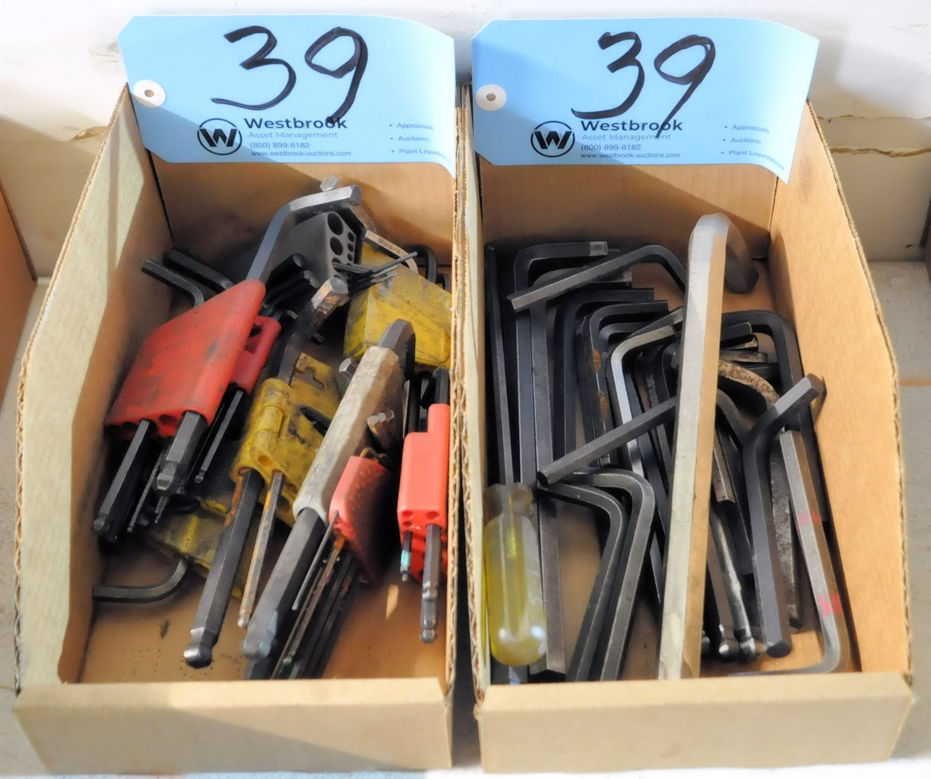 Lot-Large Allen Wrenches and Allen Wrench Sets in (2) Boxes