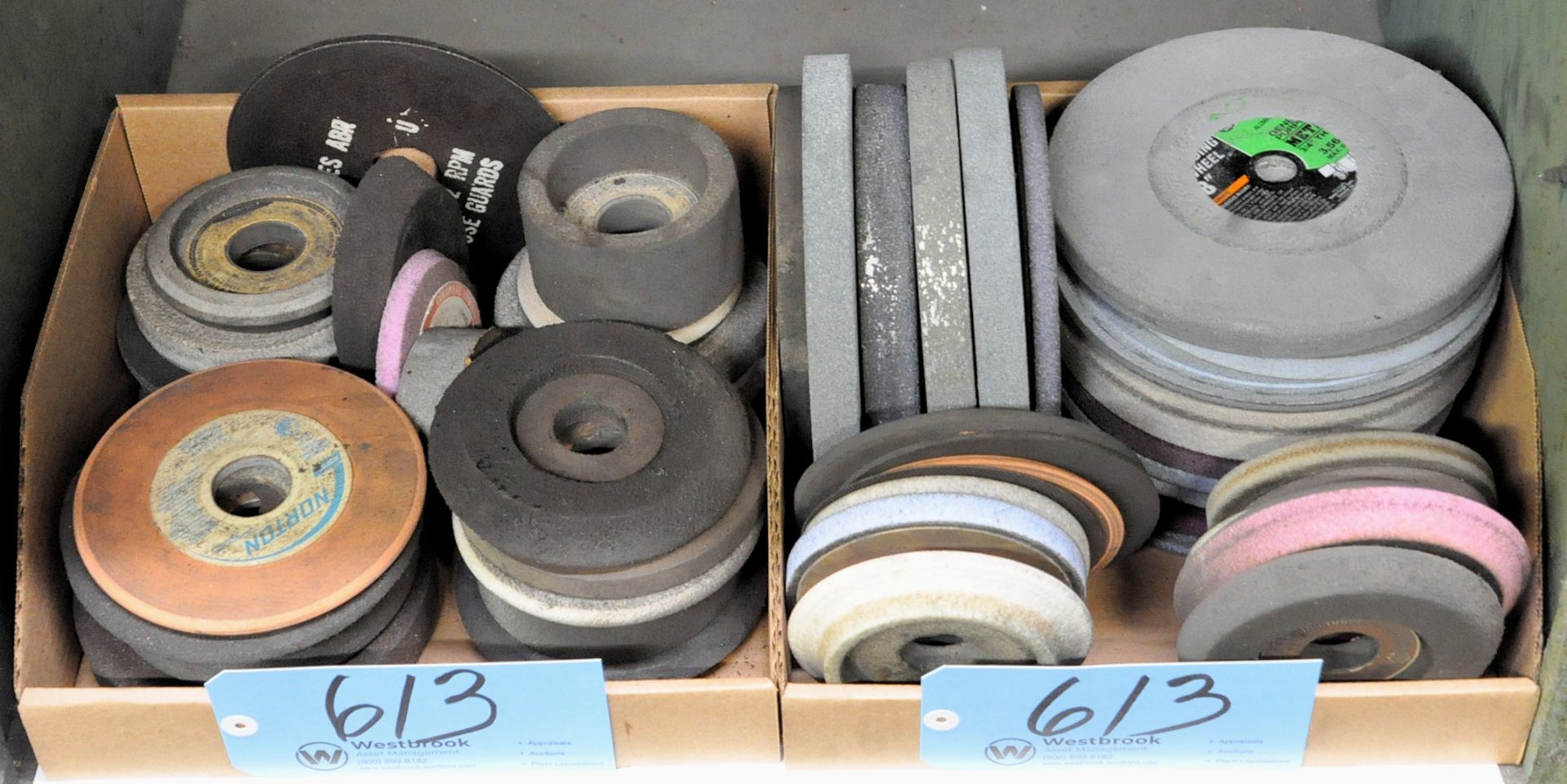 Lot-Used Grinding Wheels in (4) Boxes Under (1) Bench - Image 2 of 3