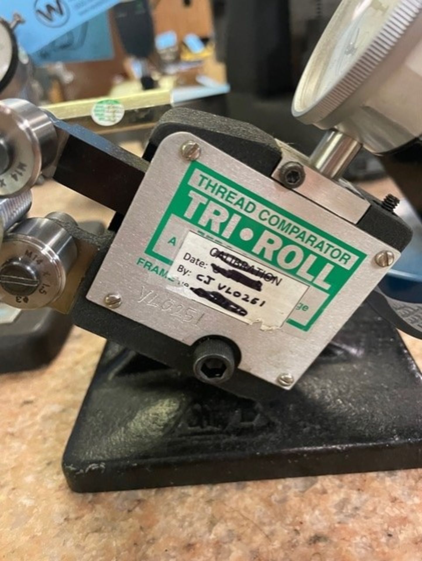 Tri-Roll Thread Comparator with No Name Dial Force Indicator Gauge - Image 4 of 4