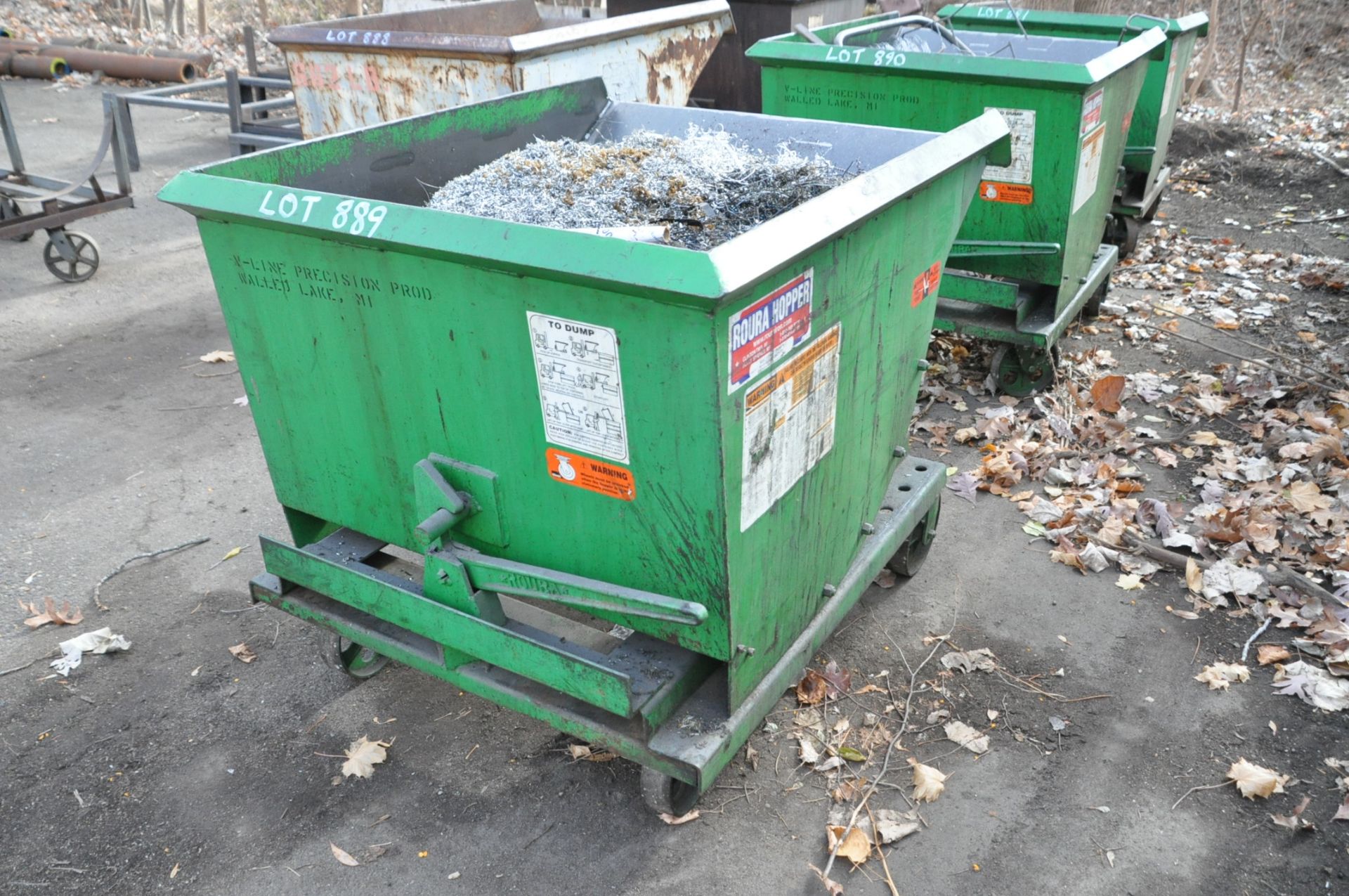 Roura Green Dump Hopper, (Outside South Yard)