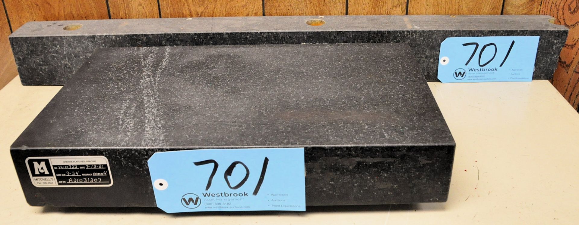 Lot-(1) 10 1/2" x 18" x 3" Black Granite Surface Plate and Etc.