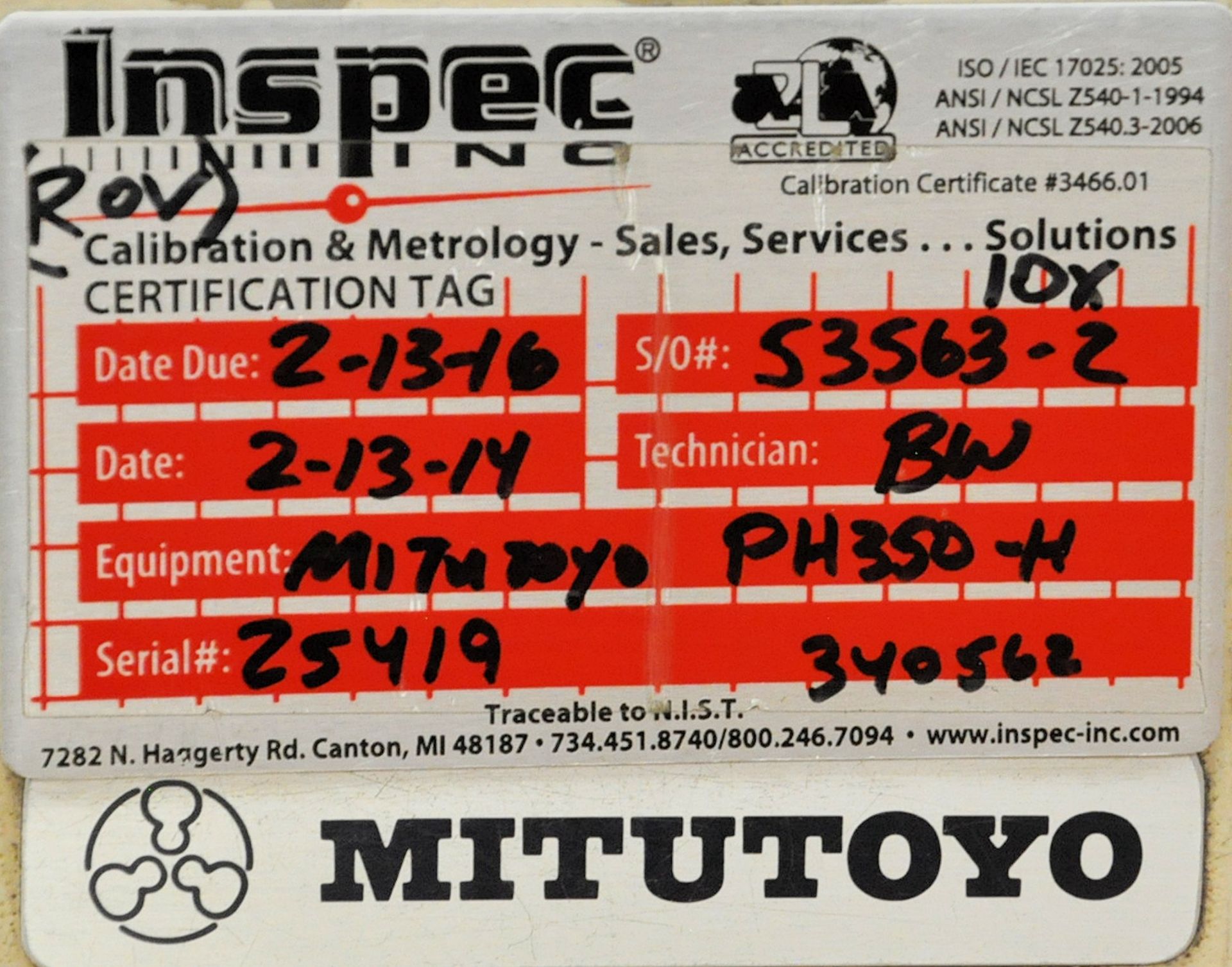 Mitutoyo Model PH350-H, 14" Optical Comparator - Image 6 of 6