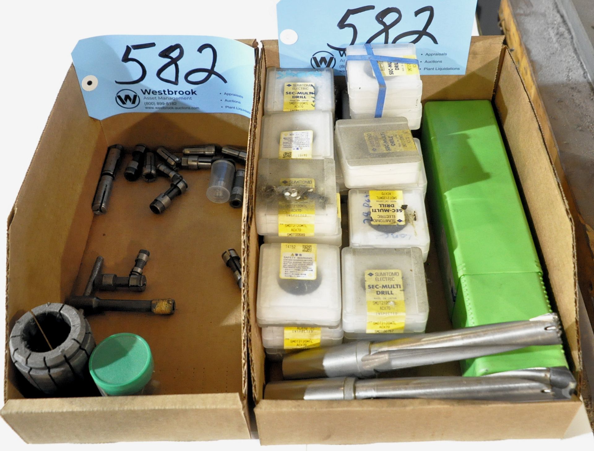 Lot-Various Cutters and Collets in (2) Boxes