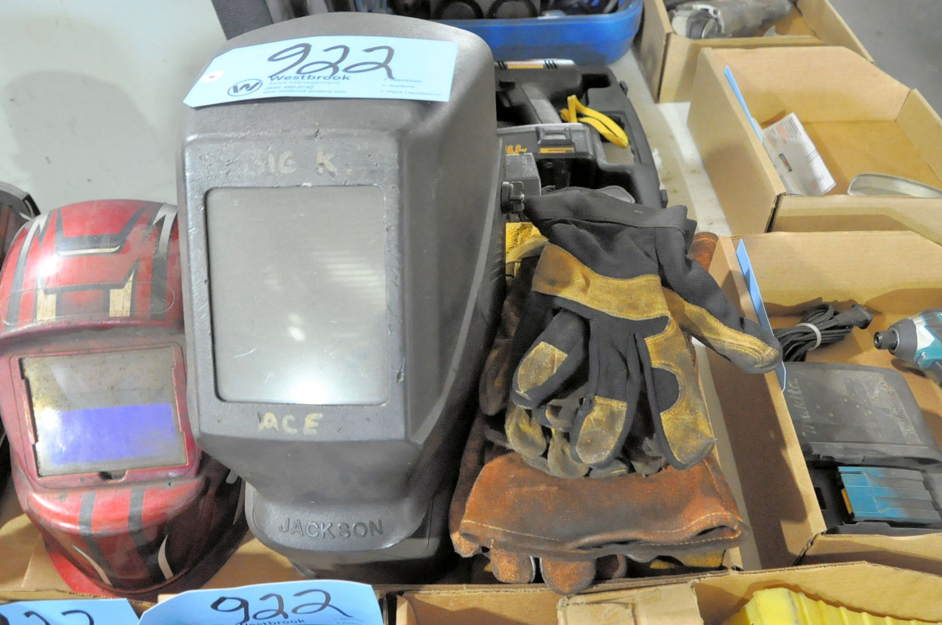 Lot-Welding Helmets, Radnor Small Spools Aluminum Welding Wire, Gas Hose, Gloves, Etc. in (4) Boxes - Image 5 of 5