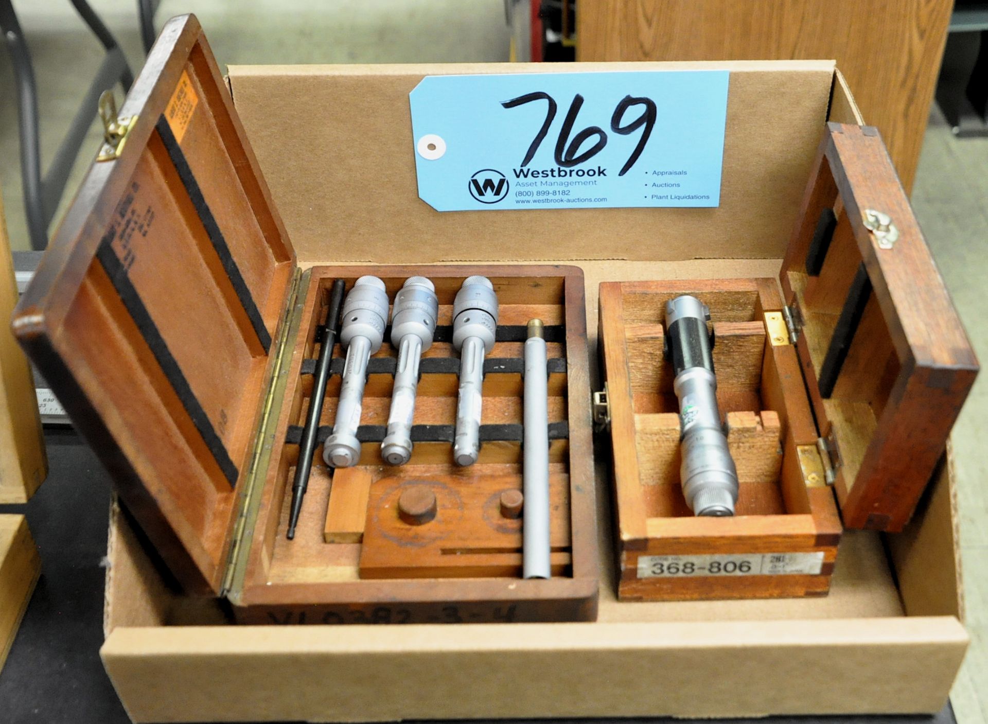 Lot-(2) Inside Bore Micrometer Sets in (1) Box