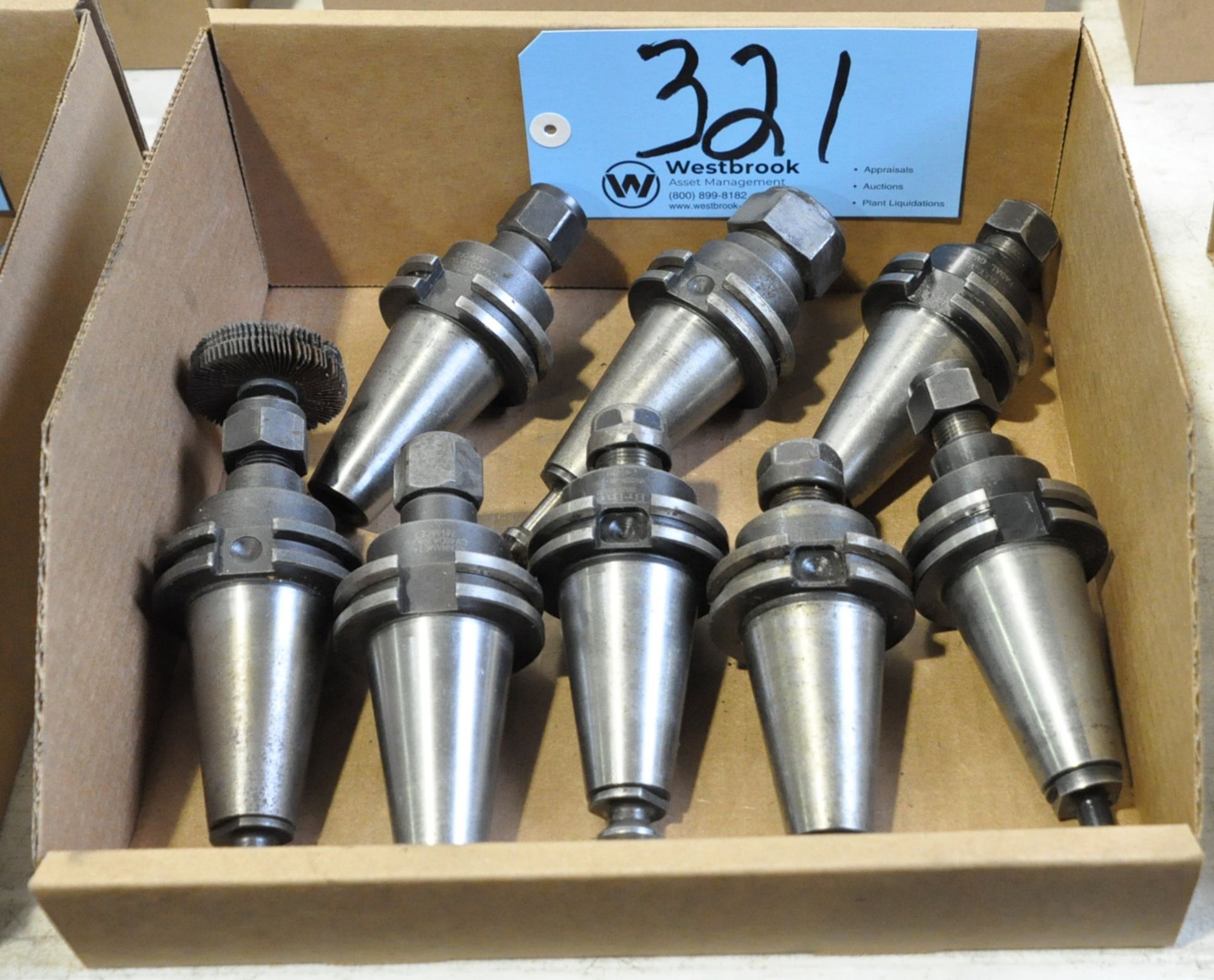 Lot-(8) CAT40 Taper Collet Type Tool Holders in (1) Box