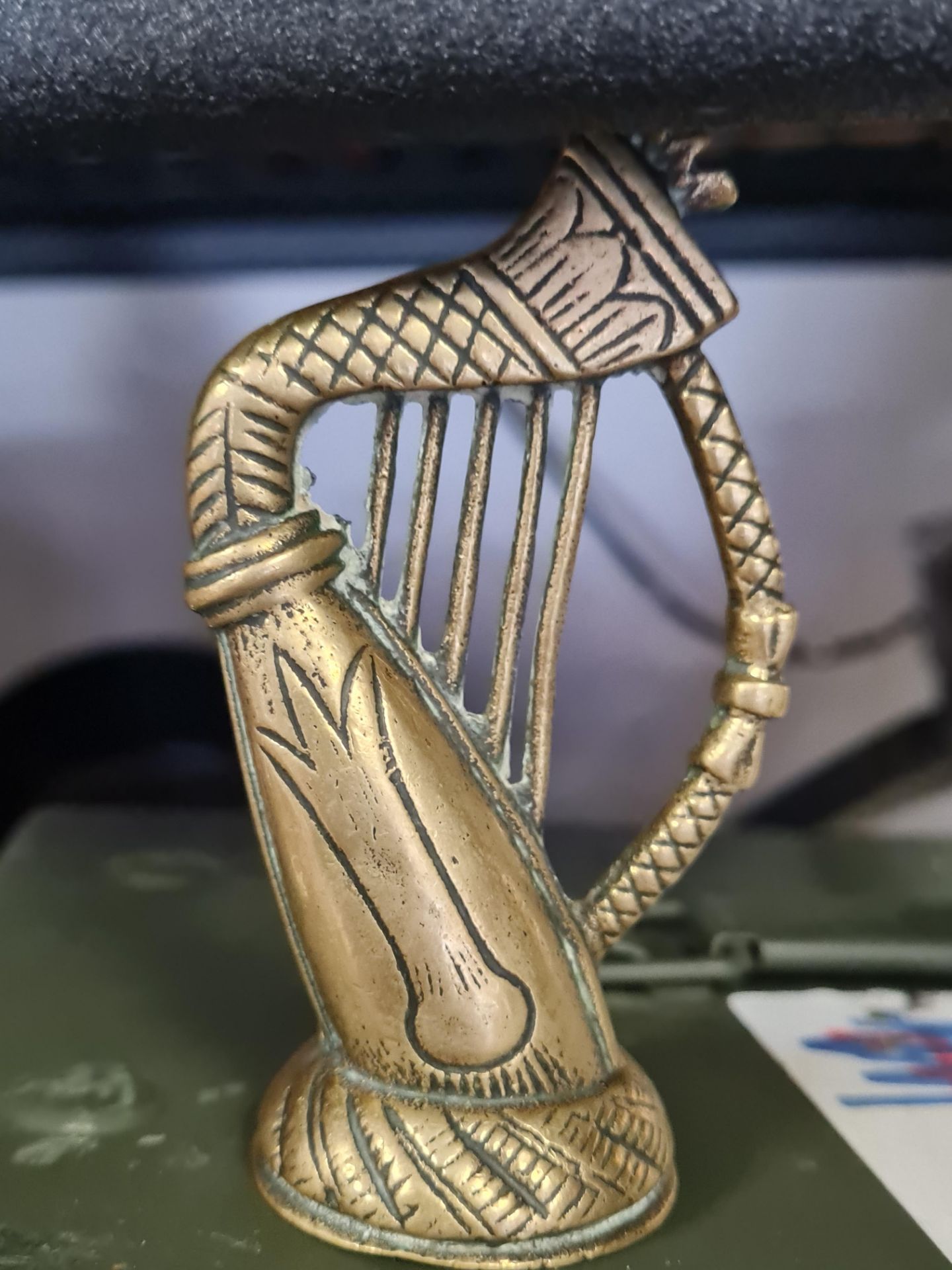 Brass heavy harp