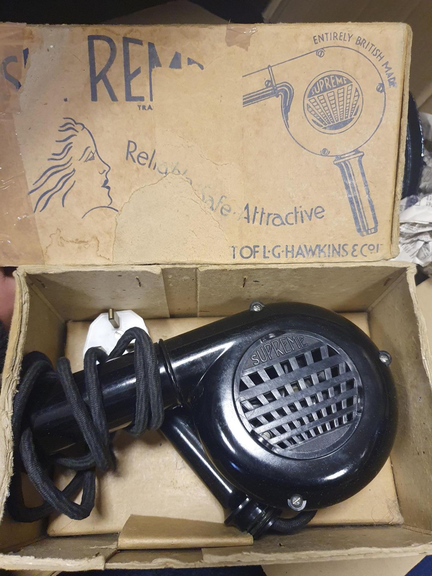 vintage supreme hairdryer in original box