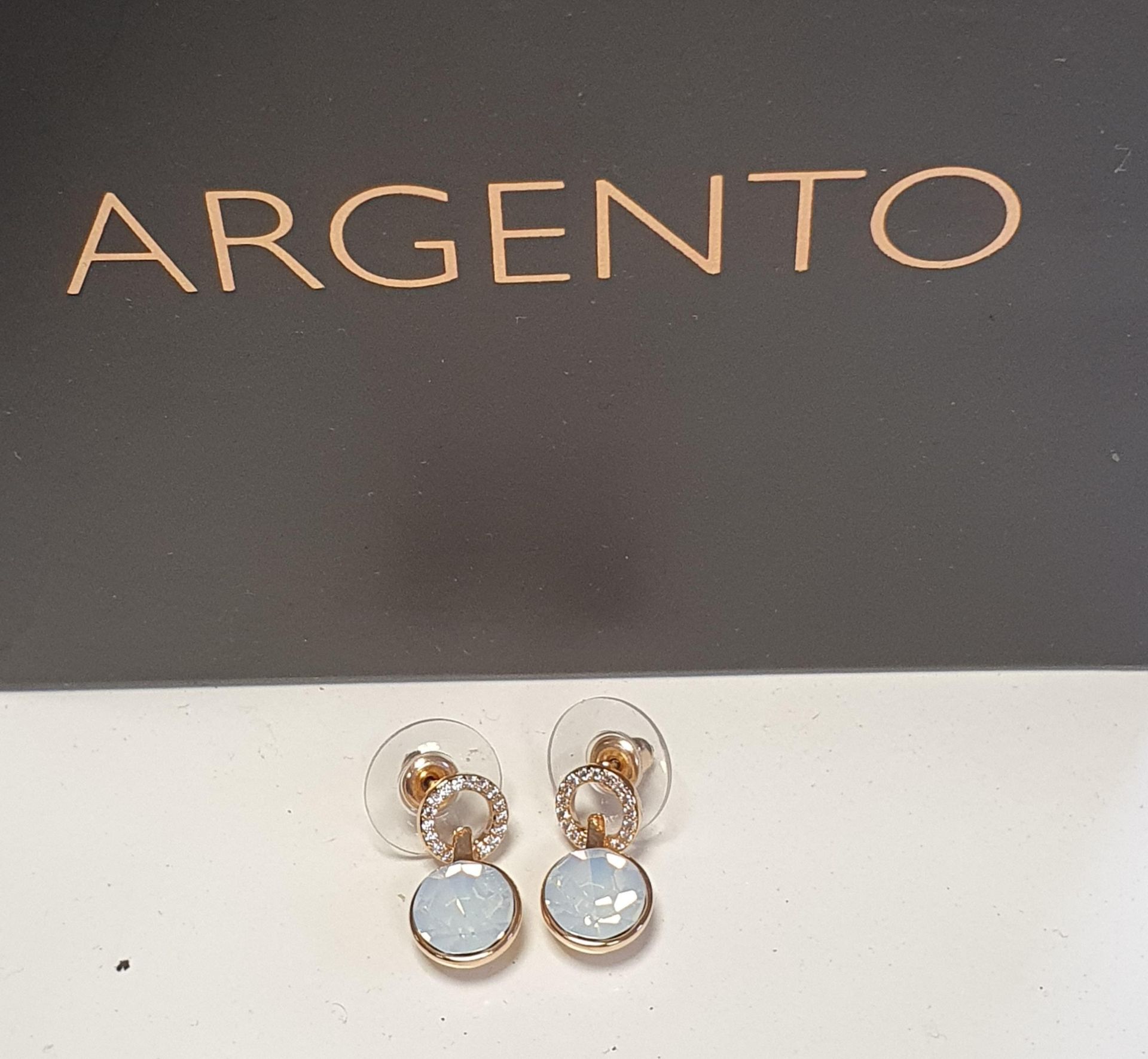 Ladies Argento Stud Earrings in pouch