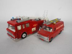 Dinky Toys - Two unboxed diecast model fire appliances by Dinky Toys.