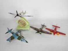 Dinky Toys - A fleet of four unboxed later issue Dinky Toys diecast model aircraft.