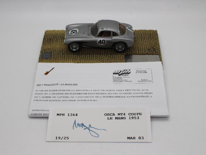 MPH - # 1364 - A boxed 1:43 scale resin model of an OSCA MT4 Coupe as driven in th 1953 Le Mans by - Image 12 of 15