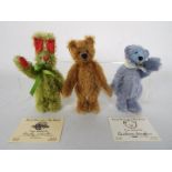 World Of Miniature Bears - 3 x jointed mohair animals,