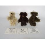 World Of Miniature Bears - 3 x limited edition jointed bears designed by Theresa Yang.