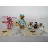 Miniature Bears Of The World - 5 x jointed limited edition Tina Richardson bears and mice.