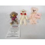 Merrythought - Gund - Carina - 3 x miniature jointed bears,