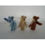 World Of Miniature Bears - 3 x jointed mohair bears designed by Theresa Yang,