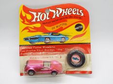 Hot Wheels - Redline - An unopened original carded Tri-Baby in Hot Pink. This U.S.