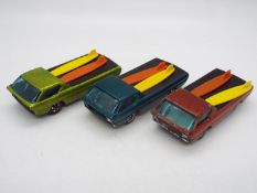 Hot Wheels - Redline - 3 x Deora models in Antifreeze,