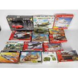Airfix, Tamiya, Revell - A collection of boxed plastic model kits in various scales, including,