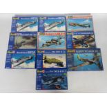 Revell - A boxed collection of 10 mainly 1:72 scale military aircraft plastic model kits by Revell.