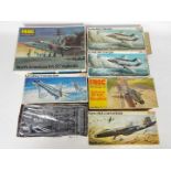 Frog - Six boxed bagged vintage 1:72 scale military aircraft plastic model kits by Frog.