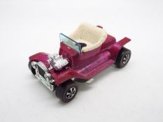 Hot Wheels - Redline - A Hot Heap Ford Model T in Creamy Pink with a White interior.