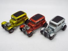 Hot Wheels - Redline - 3 x Classic 32 Ford Vicky models, one in Red,